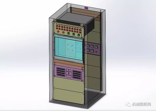 工程机械27u机柜外壳3d模型图纸 solidworks设计